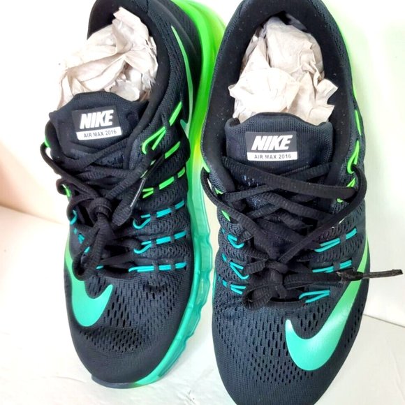 Nike Air Max Flywire Black Midnight Neon Volt Green 806771-003 Men US Size 8 - Picture 4 of 8